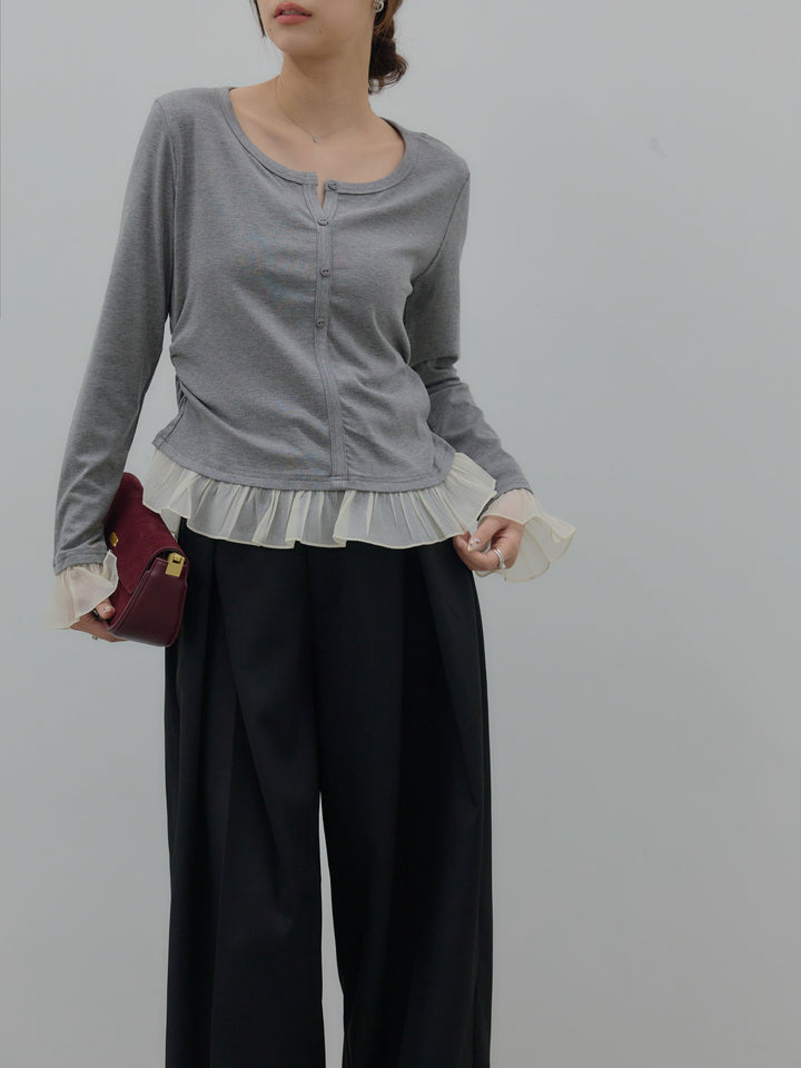 フロントタックツイルパンツ