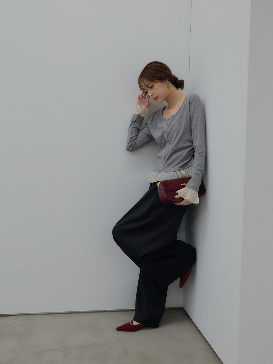 フロントタックツイルパンツ