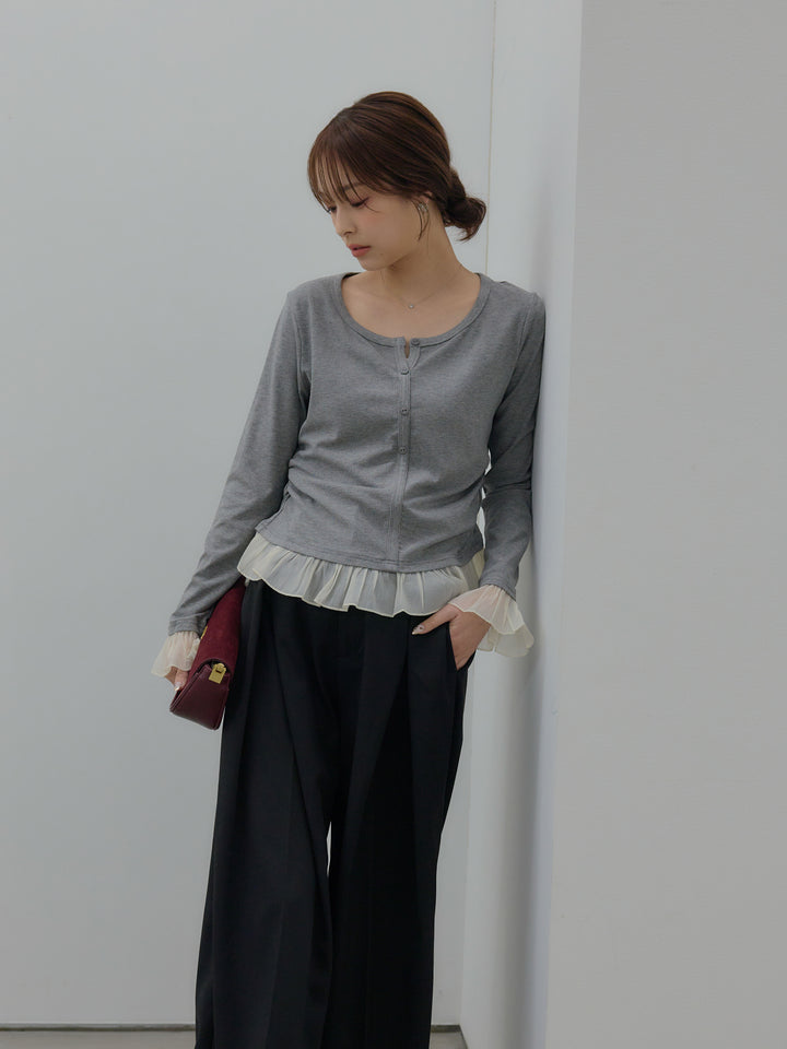 フロントタックツイルパンツ