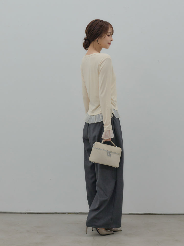 フロントタックツイルパンツ