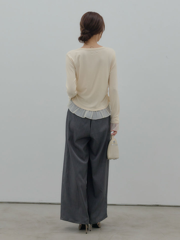 フロントタックツイルパンツ