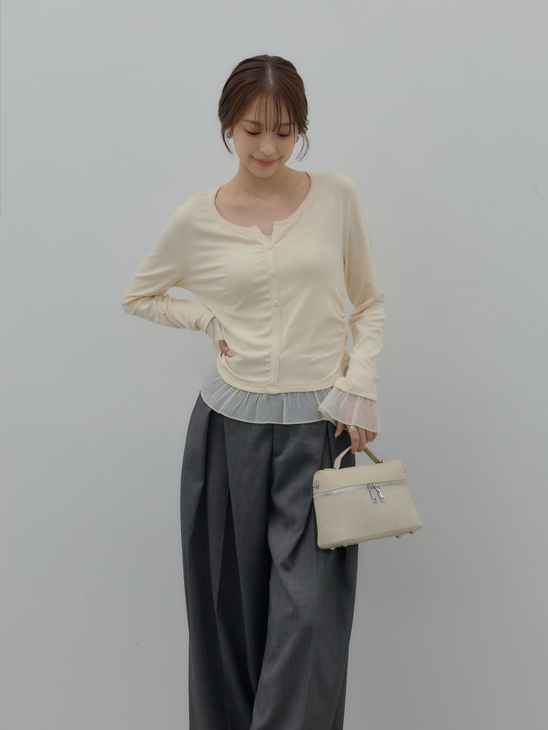 フロントタックツイルパンツ