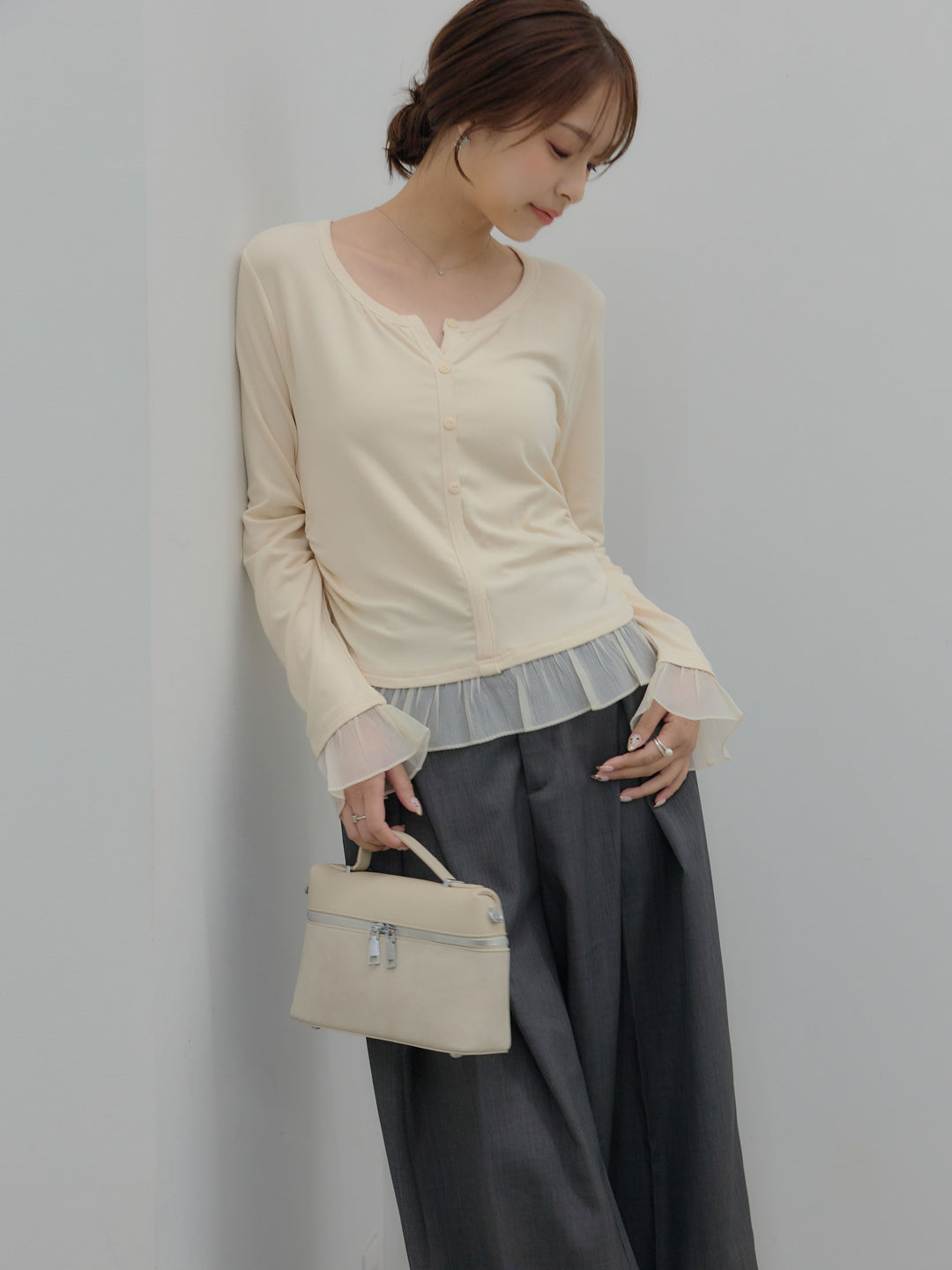 フロントタックツイルパンツ