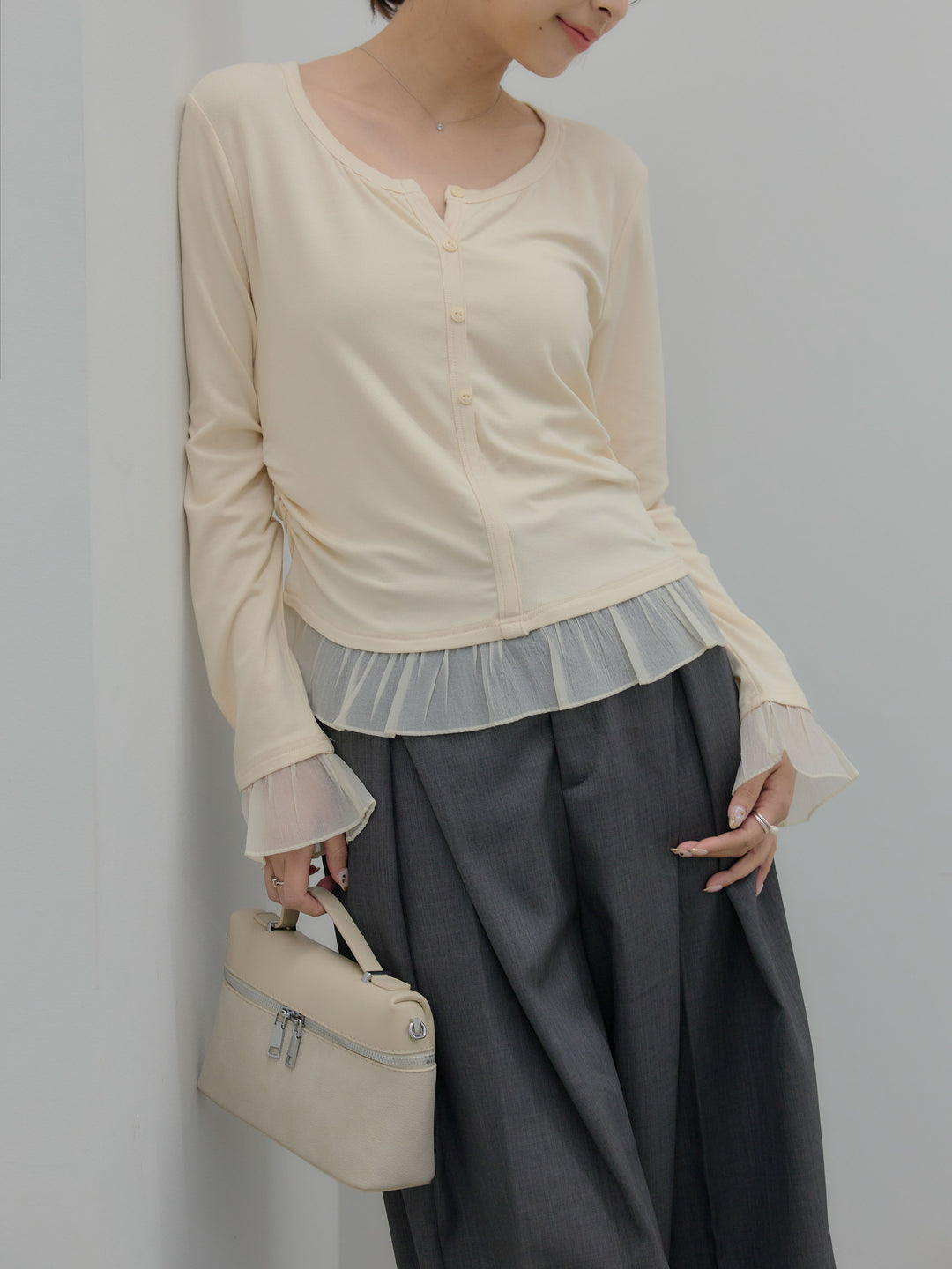 フロントタックツイルパンツ