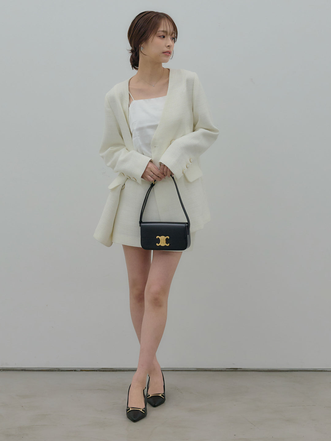 【Essential】ツイードミニスカート