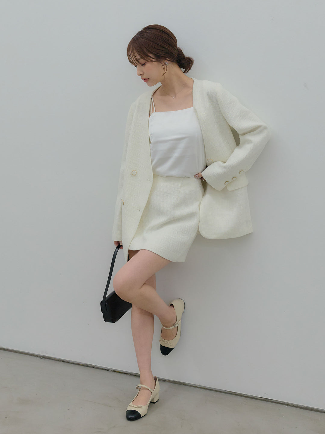 【Essential】ツイードミニスカート