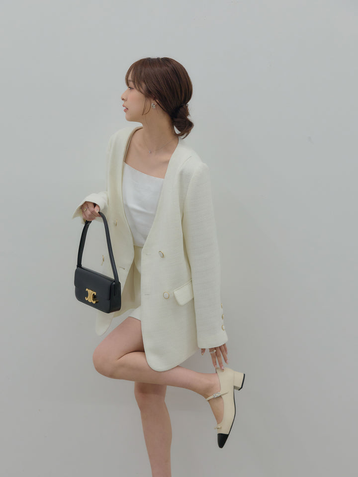 【Essential】ツイードミニスカート