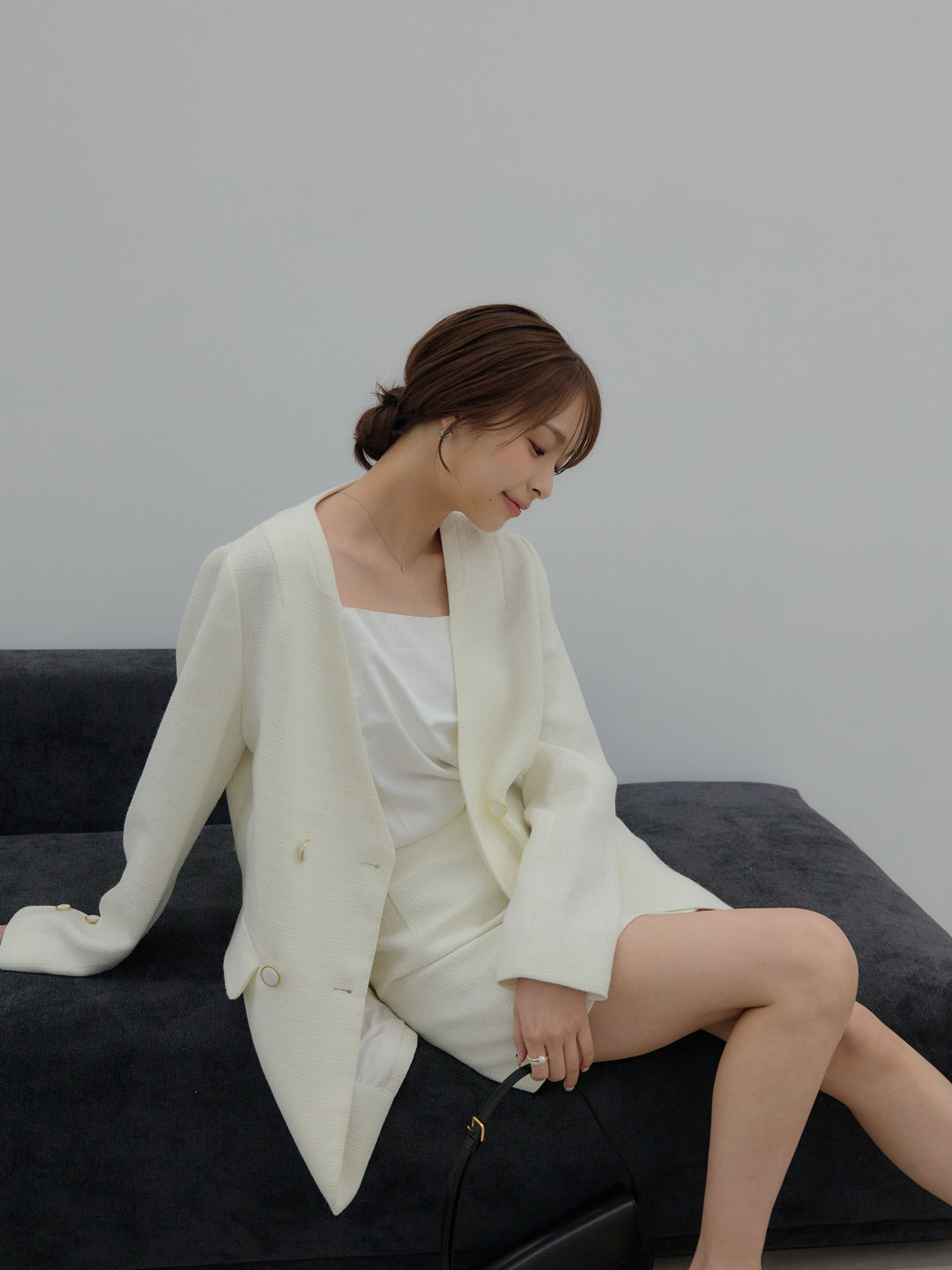 【Essential】ツイードミニスカート