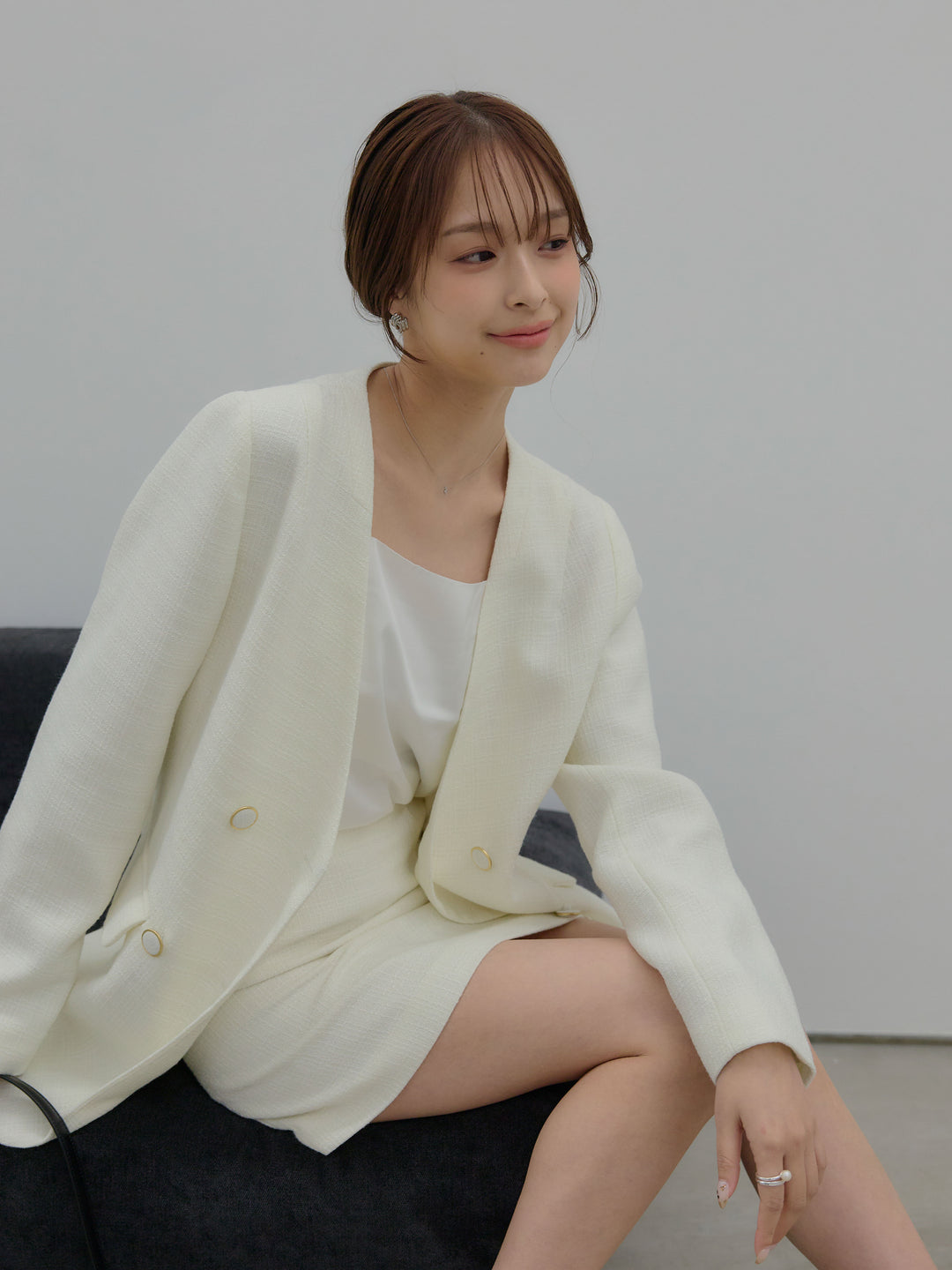 【Essential】ツイードミニスカート