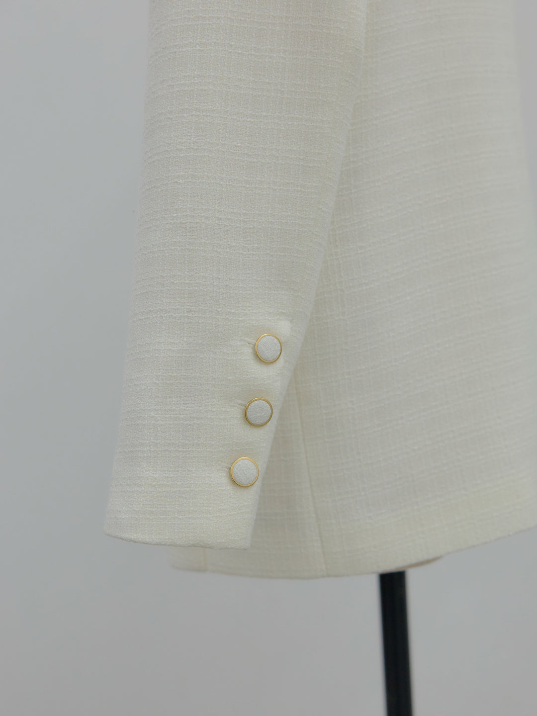 【Essential】ノーカラーツイードジャケット