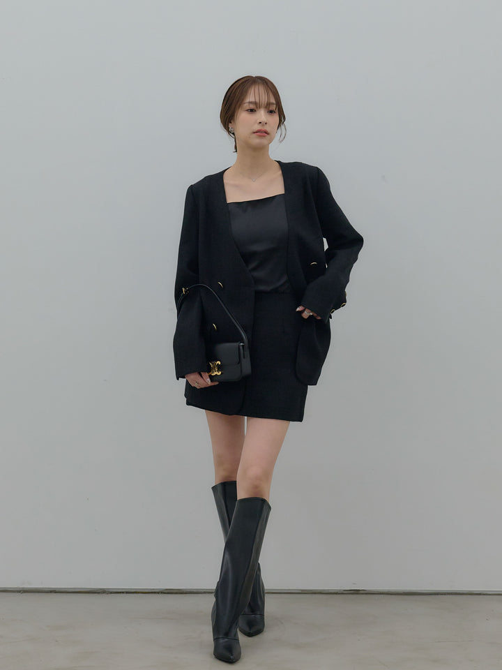 【Essential】ツイードミニスカート