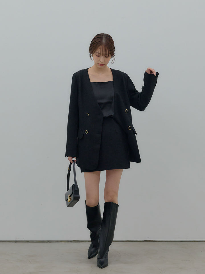 【Essential】ツイードミニスカート