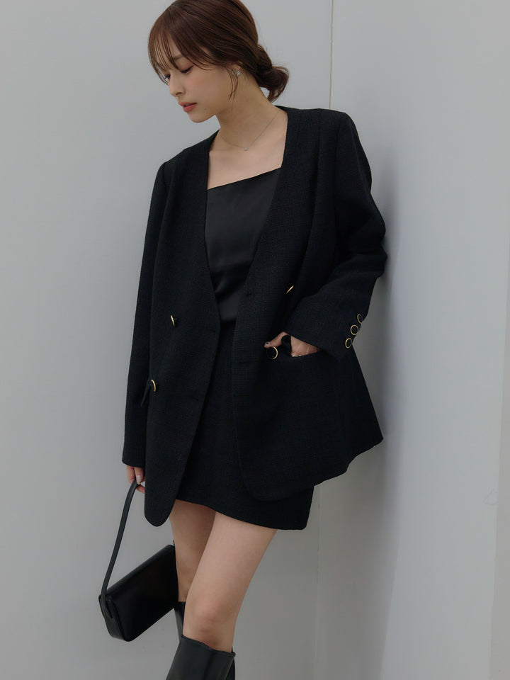 【Essential】ツイードミニスカート