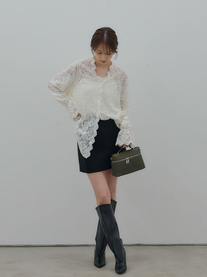 【Essential】ツイードミニスカート