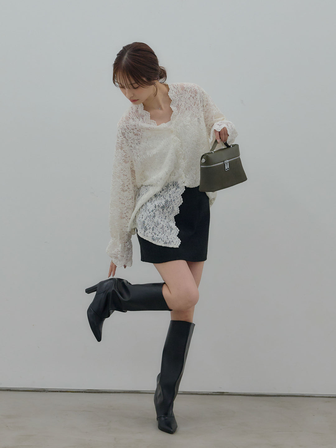 【Essential】ツイードミニスカート