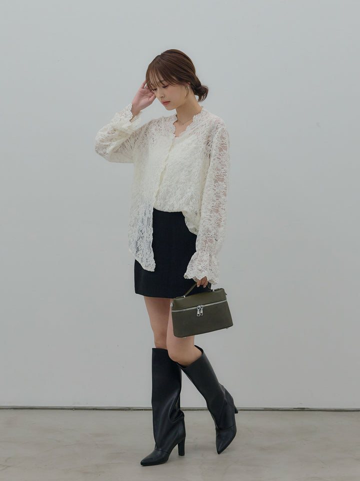 【Essential】ツイードミニスカート