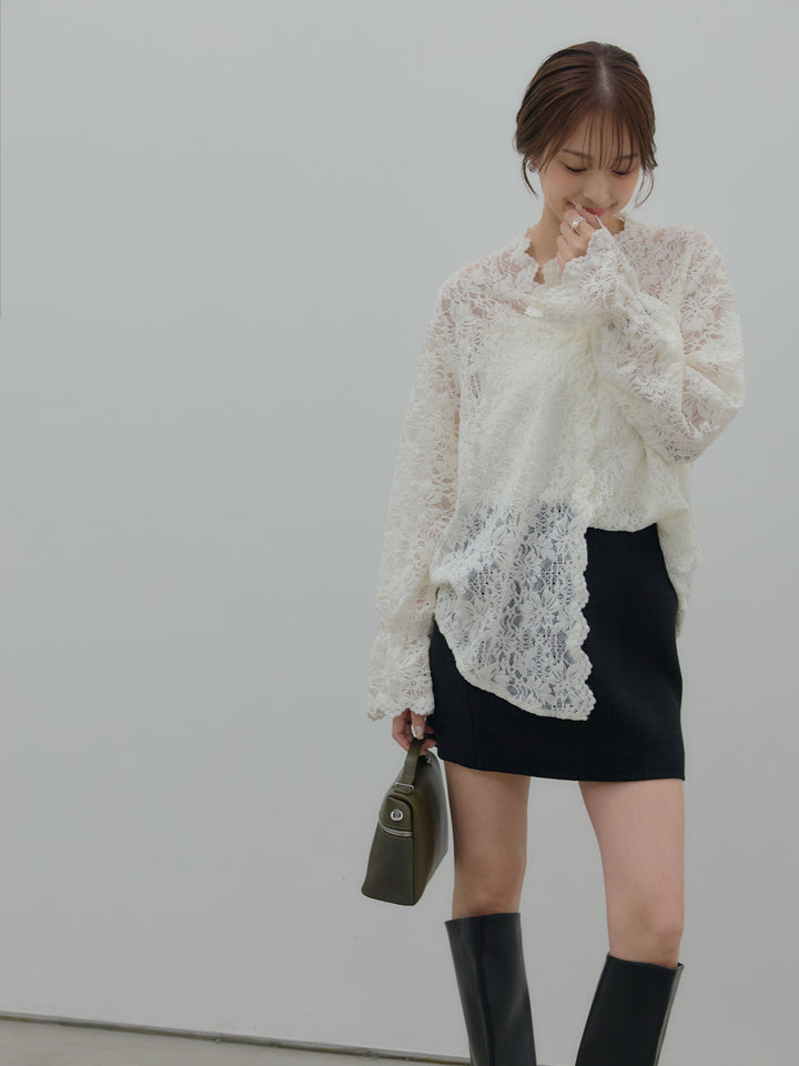 【Essential】ツイードミニスカート