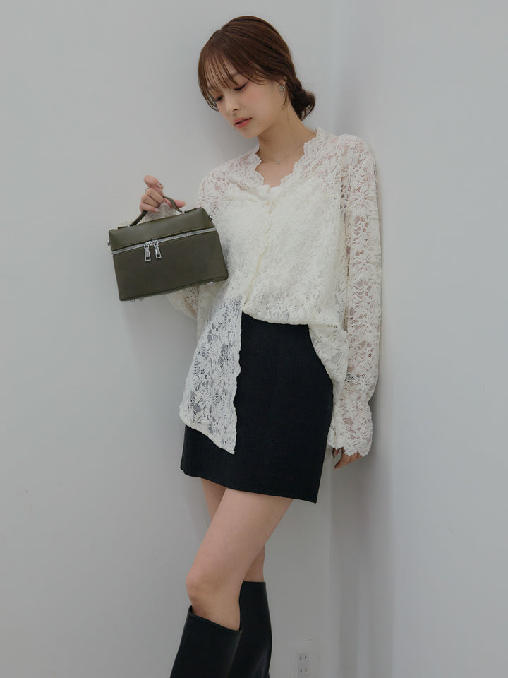 【Essential】ツイードミニスカート