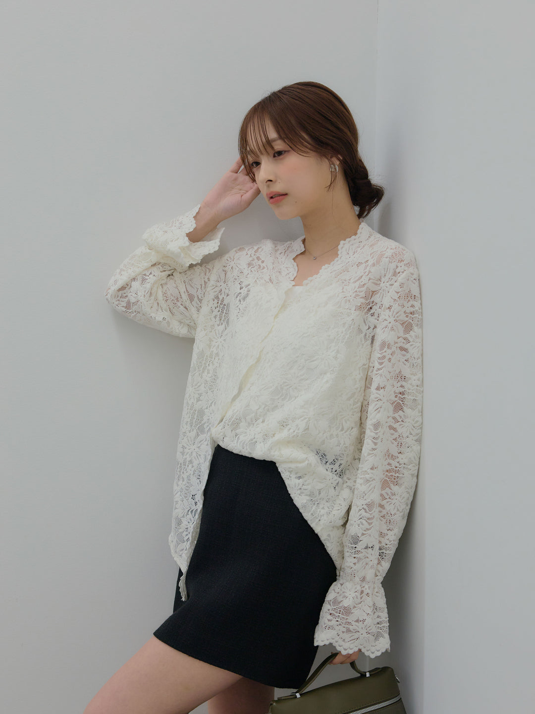 【Essential】ツイードミニスカート