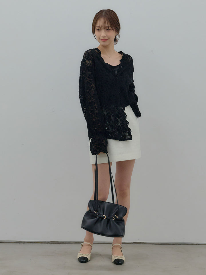 【Essential】ツイードミニスカート