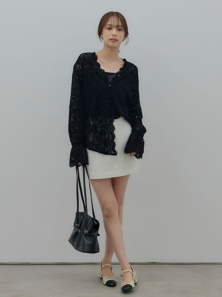 【Essential】ツイードミニスカート