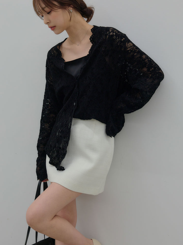 【Essential】ツイードミニスカート