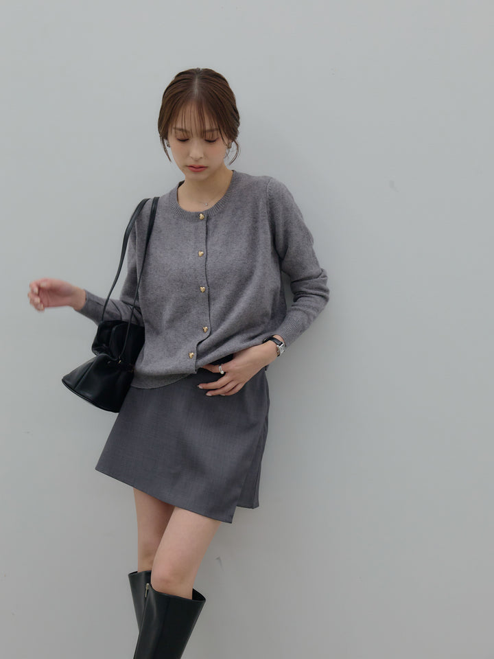 ハートボタンニットカーディガン