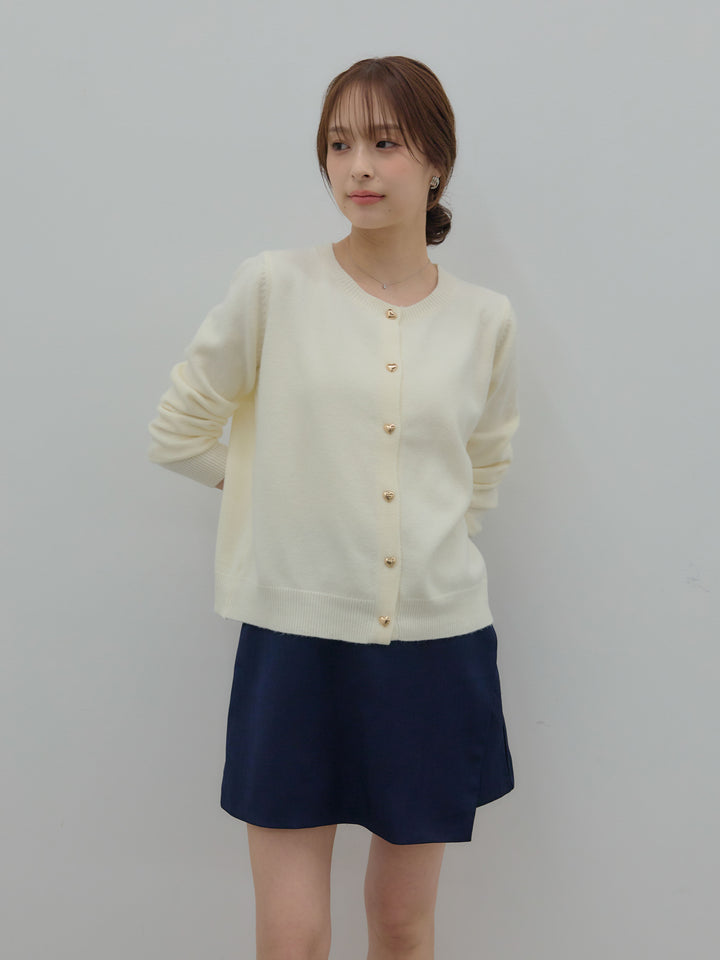 ハートボタンニットカーディガン