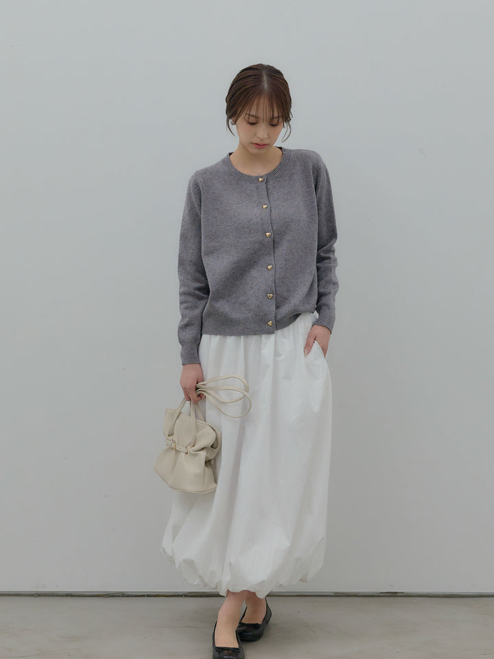 ハートボタンニットカーディガン