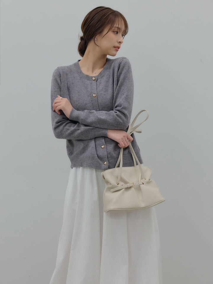 ハートボタンニットカーディガン