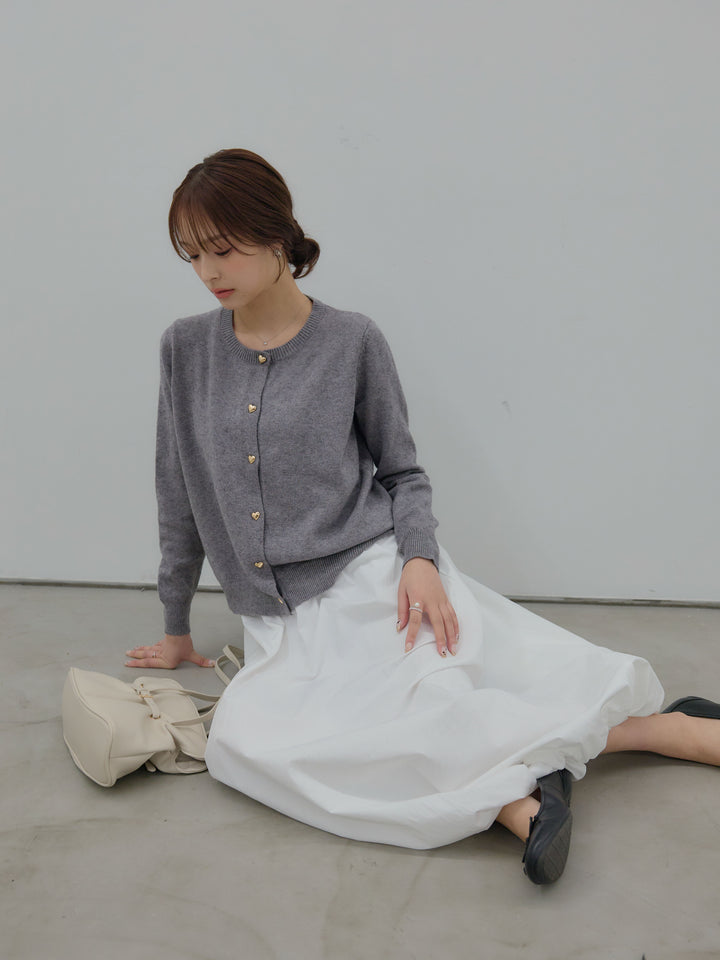 ハートボタンニットカーディガン