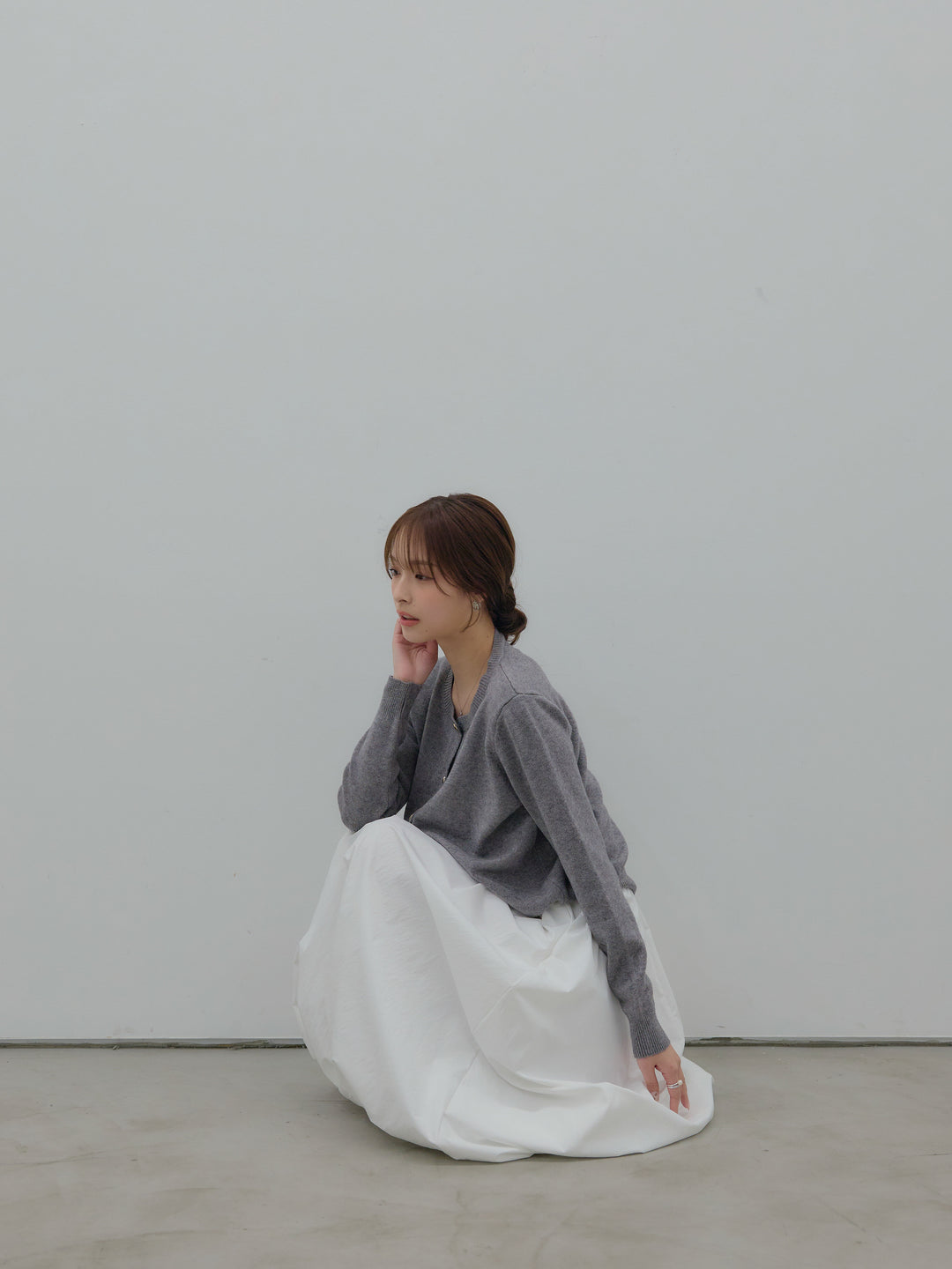 ハートボタンニットカーディガン