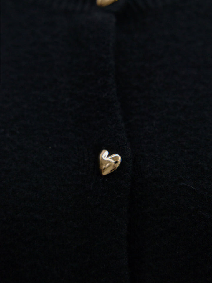 ハートボタンニットカーディガン