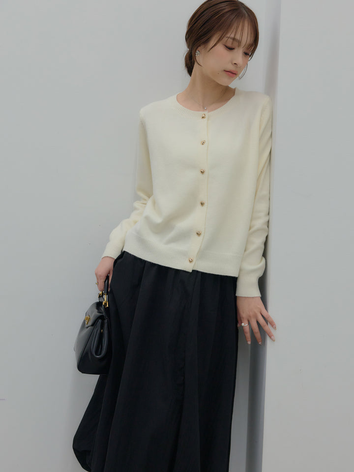 ハートボタンニットカーディガン