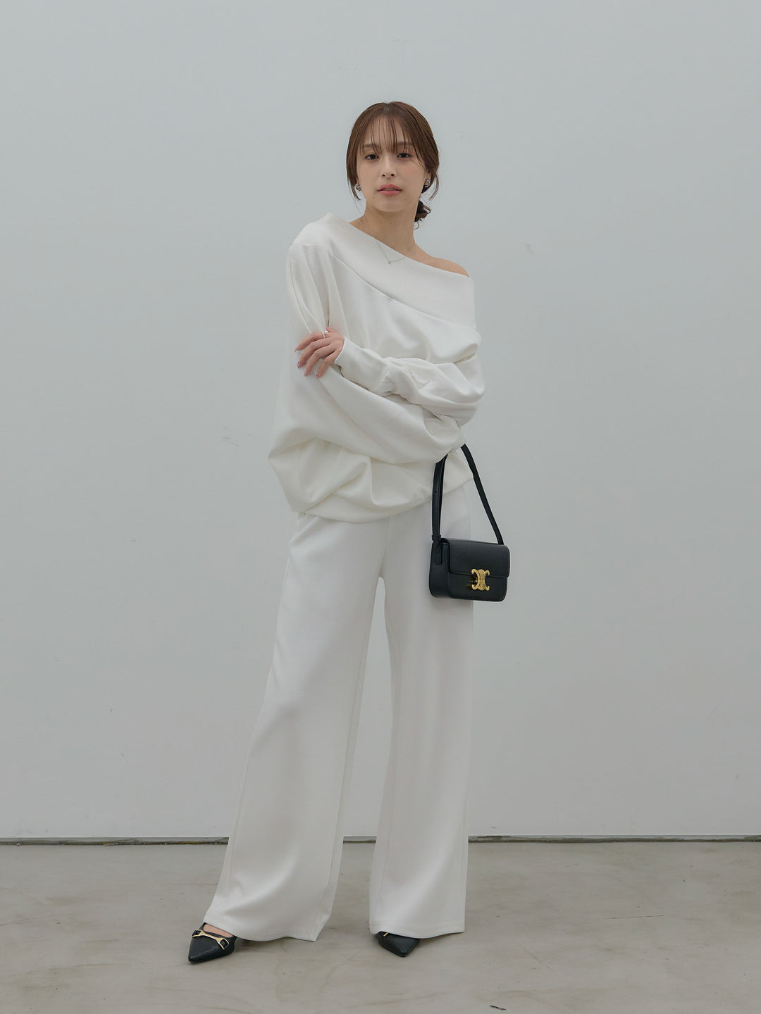 ハイウエストスムースパンツ