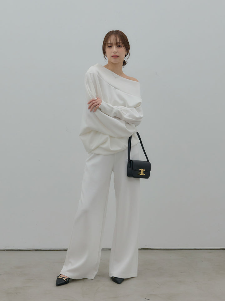 ハイウエストスムースパンツ