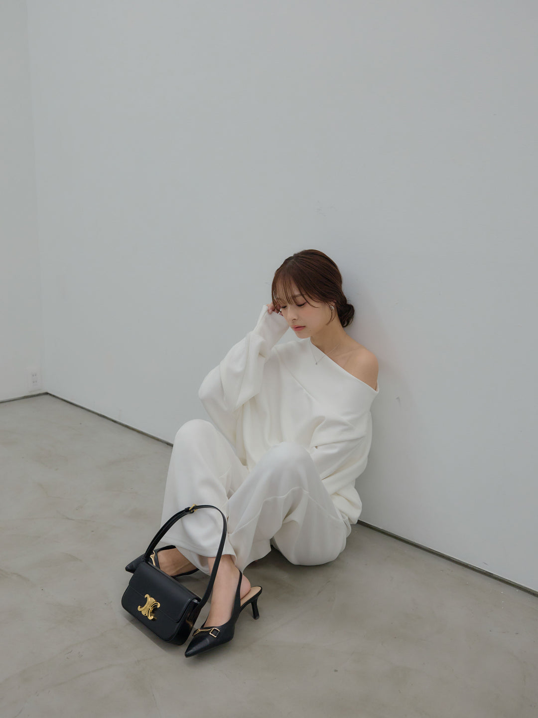 ハイウエストスムースパンツ