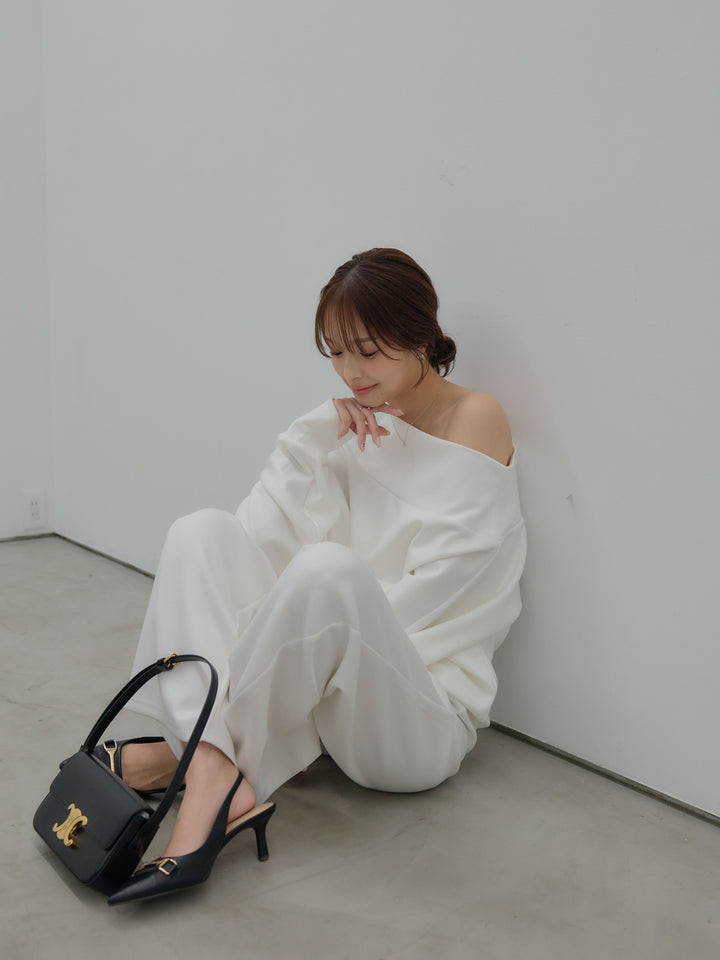 ハイウエストスムースパンツ