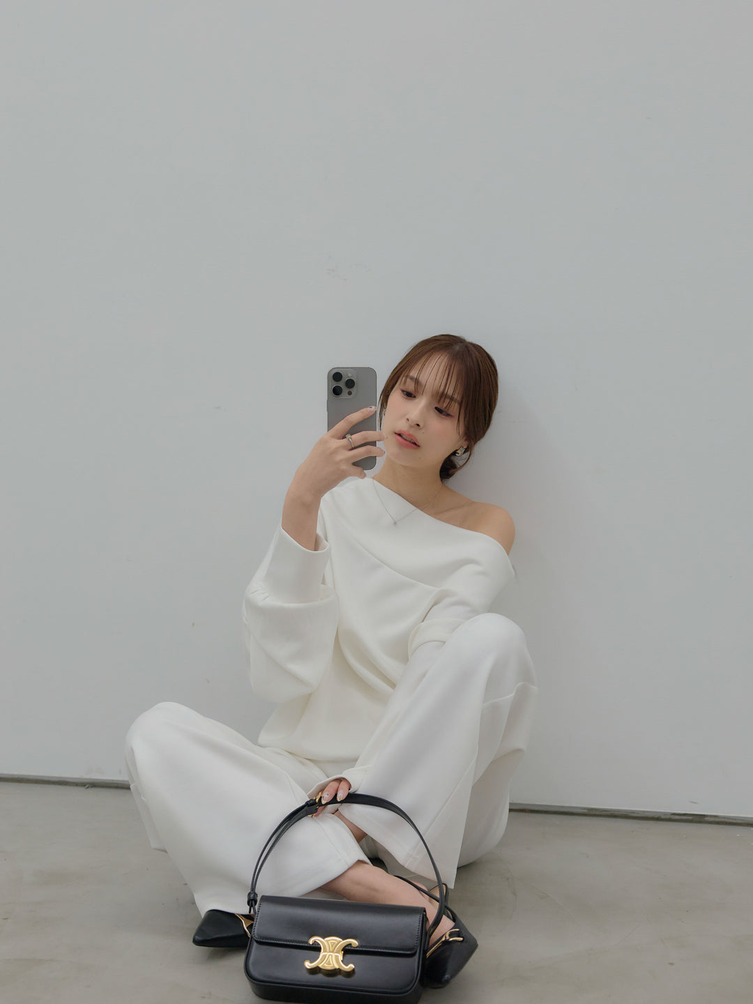 ハイウエストスムースパンツ