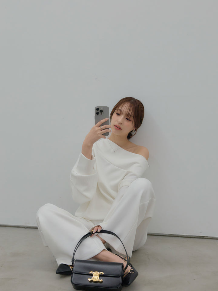 ハイウエストスムースパンツ