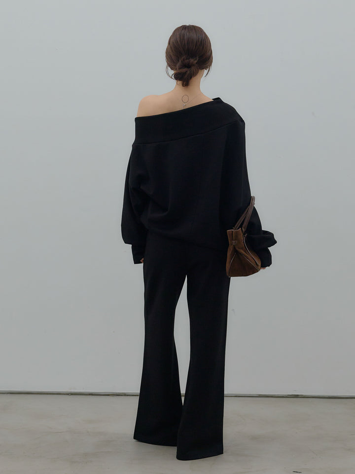 ハイウエストスムースパンツ