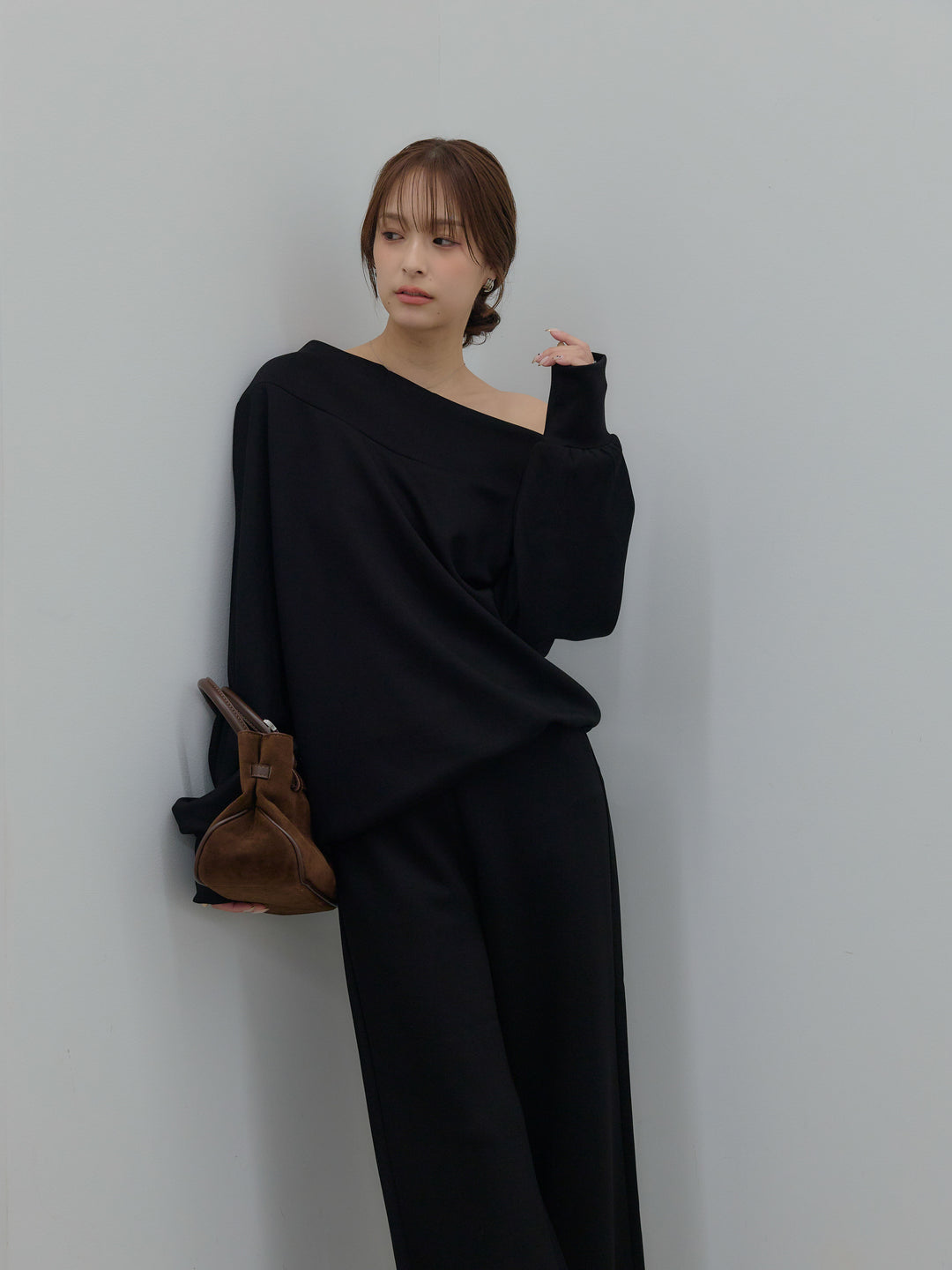 ハイウエストスムースパンツ