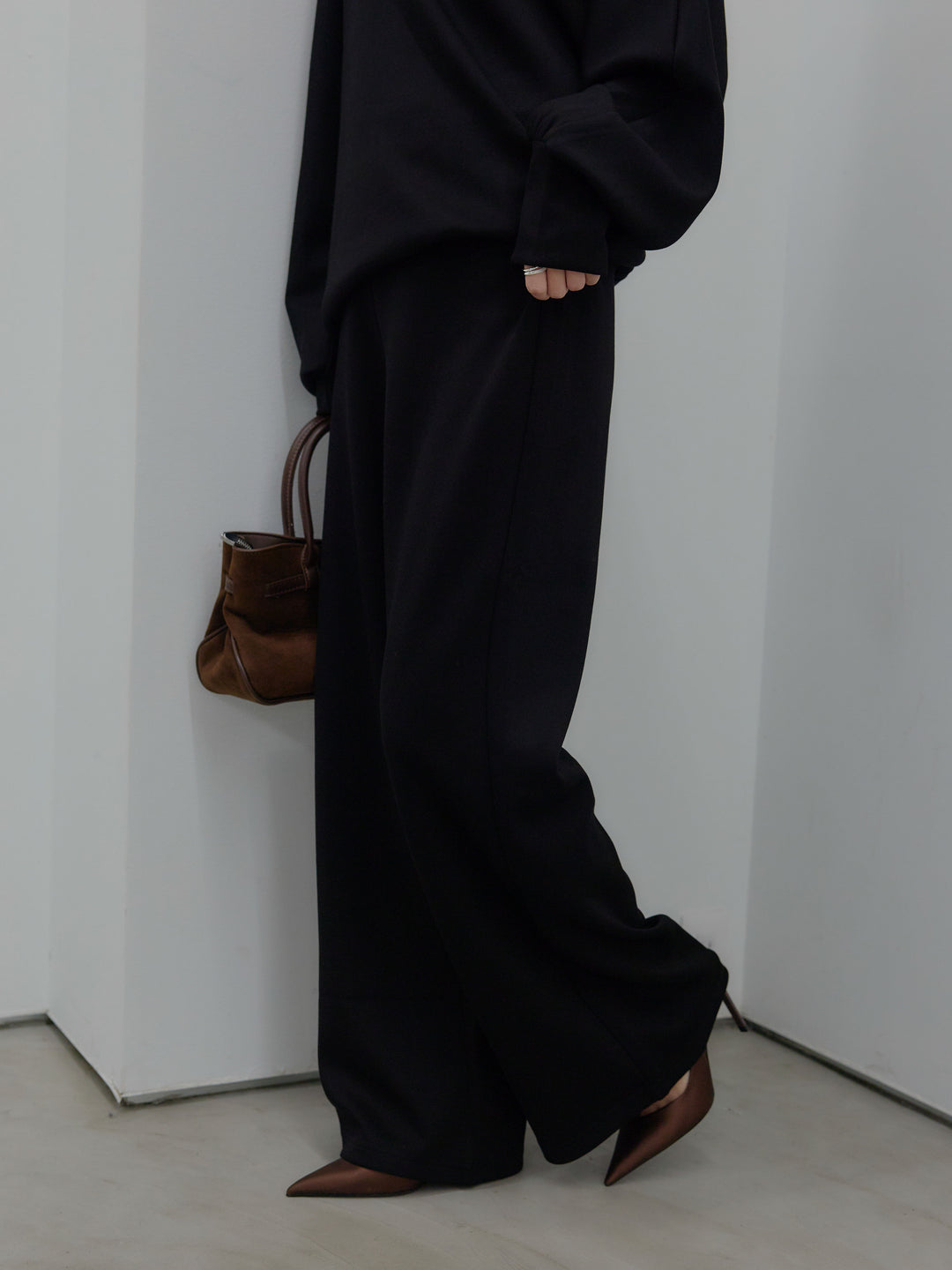 ハイウエストスムースパンツ