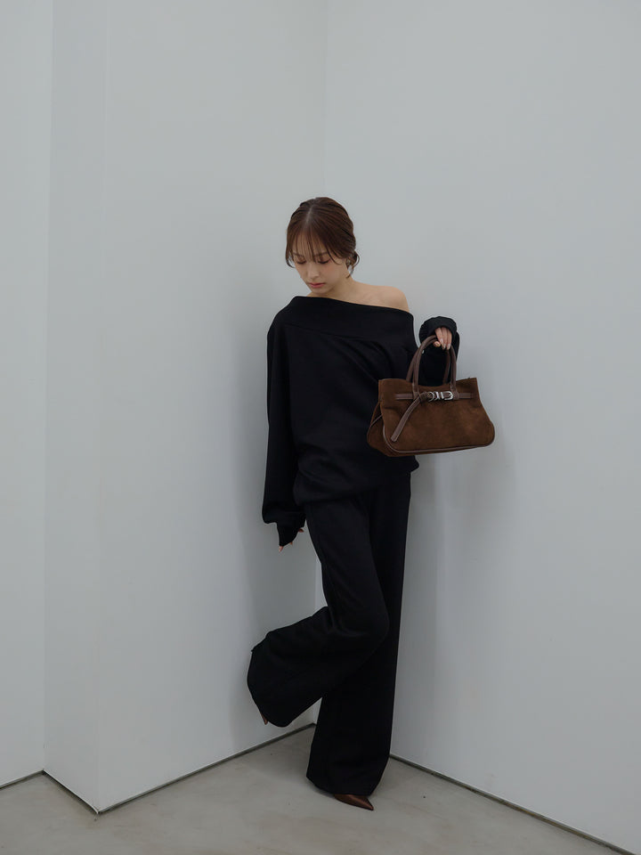 ハイウエストスムースパンツ