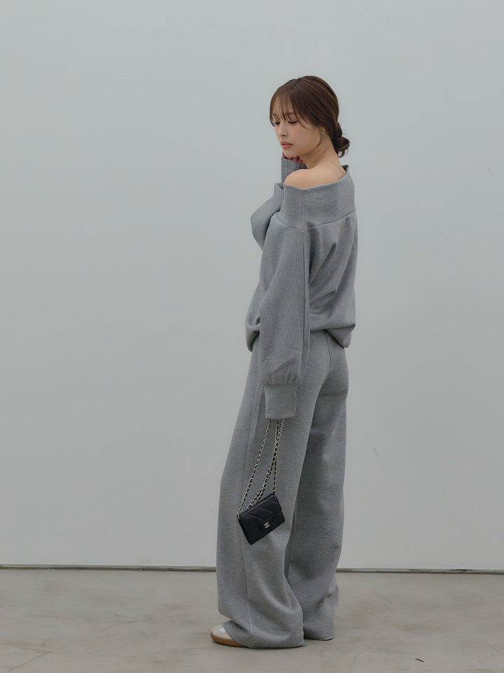 ハイウエストスムースパンツ