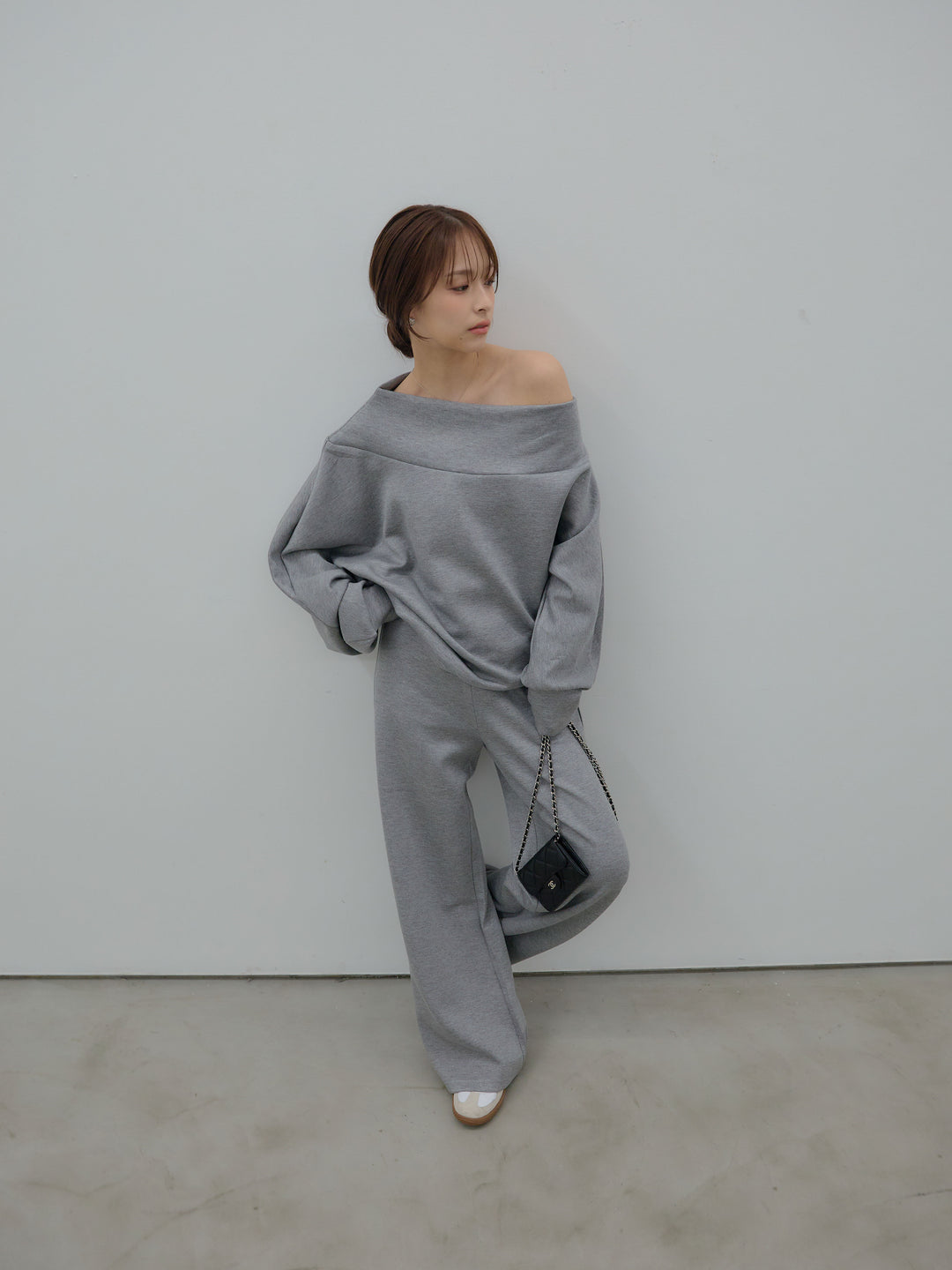 ハイウエストスムースパンツ