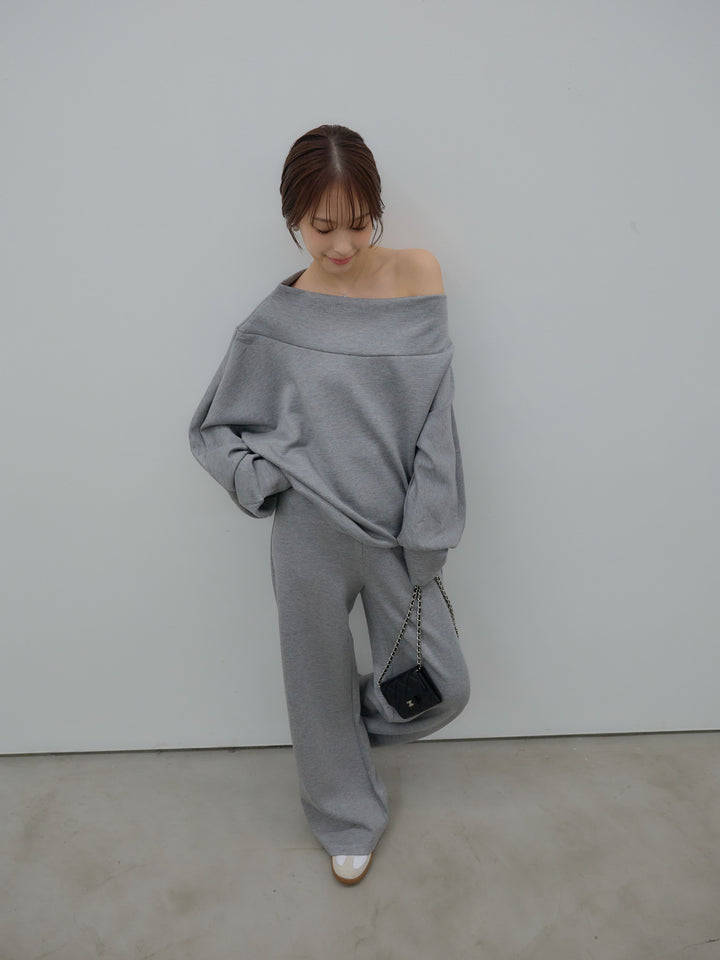 ハイウエストスムースパンツ