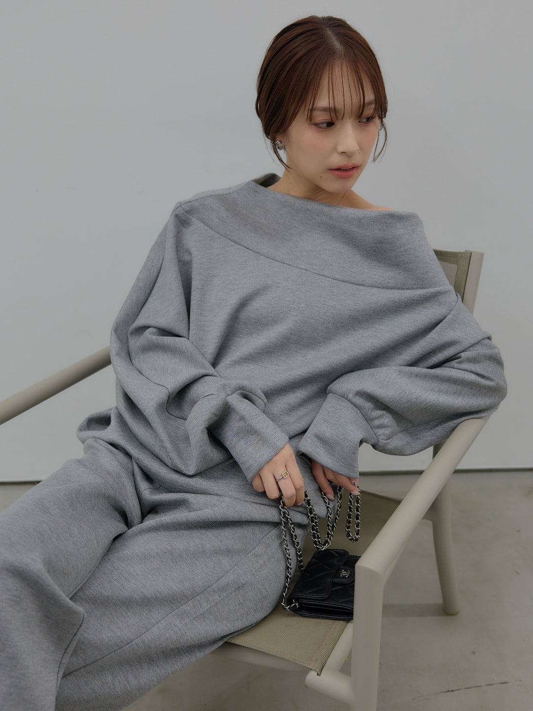 ハイウエストスムースパンツ