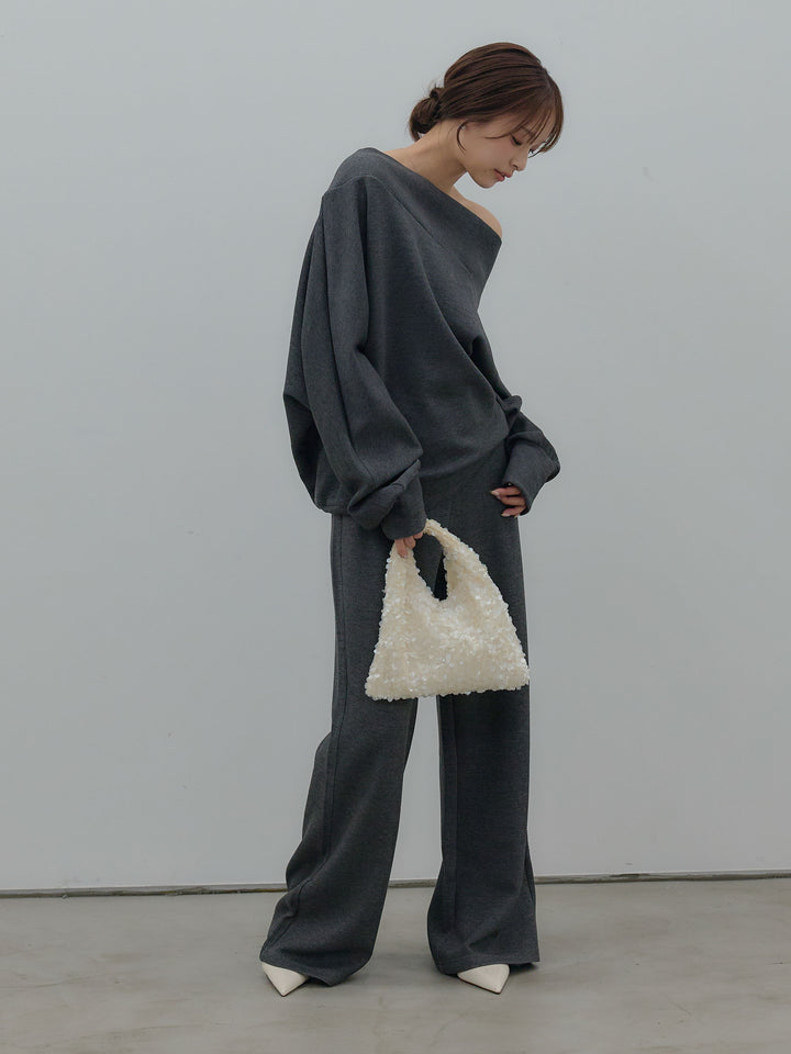 ハイウエストスムースパンツ