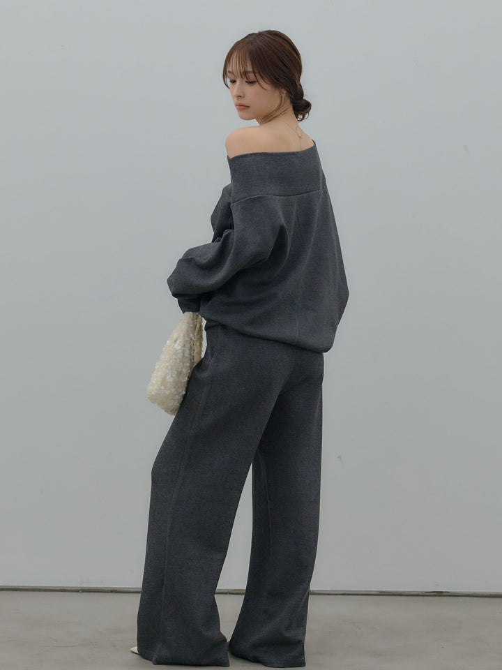 ハイウエストスムースパンツ